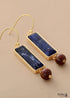 Boho Earrings, Dangle Earrings, Navy Blue Sodalite